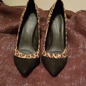 BCBG Cheetah and black sexy heels..